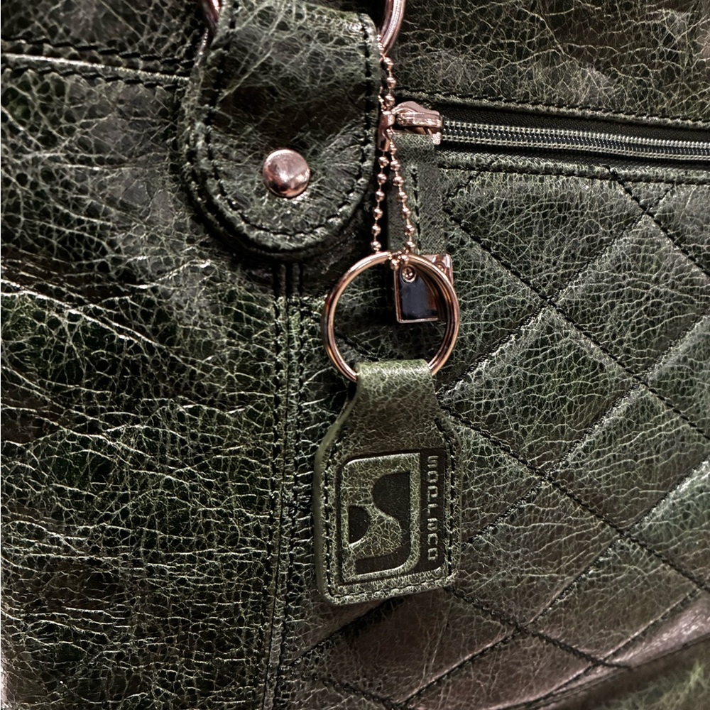 Soprano Olive Green Quilted Shoulder Bag - Picture 2 of 5